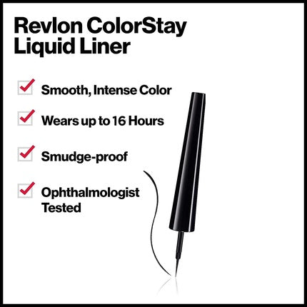 Revlon Colorstay Liquid Liner Long-Lasting Liquid Eyeliner Black 2.5ml