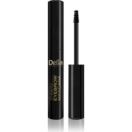 Delia Cosmetics Beige Creamy Eyebrow Mascara with Natural Oils and D-Panthenol Eyebrow Expert Long Lasting Effect Intense Color Vivid Eyebrows Brown