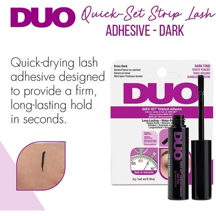 Duo Quick Set Striplash Adhesive Dark 5g