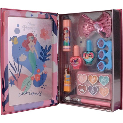 Lip Smacker Disney Princess Beauty Book Tin with Lipsticks, Lip Glosses, Shimmer Creams and Nail Polishes for Kids' Princess Look - Hair and Make-up Accessories Included