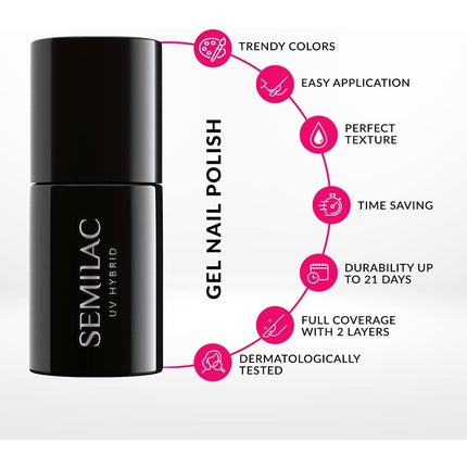 Semilac Hybrid UV Nail Polish 7ml 018 Cobalt