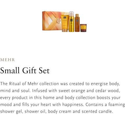RITUALS Gift Set The Ritual of Mehr S - 4 Home and Skincare Products with Sweet Orange and Cedar Wood - Bath Gift Box