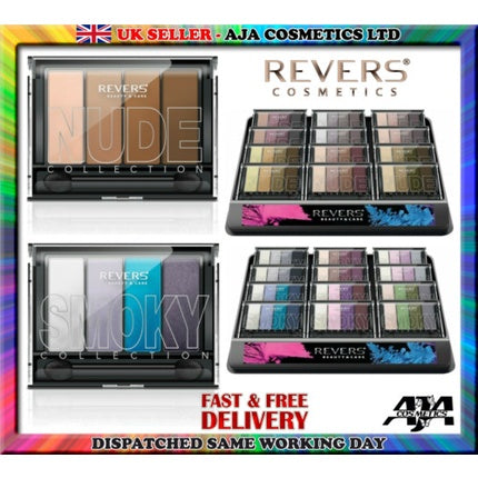 New Mega Eyeshadow Palette 4 Shade Nude Brown Natural Sultry Smokey
