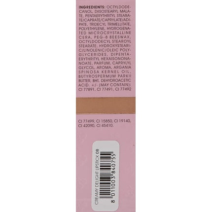 NAJ-OLEARI Creamy Delight Lipstick Makeup for Face Woman 08 Pink Mallow