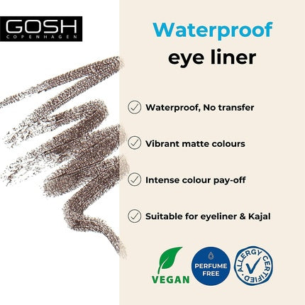 GOSH Matte Eyeliner in Warm Dark Brown 004 Mocha