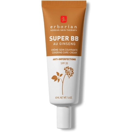 Erborian Super BB Cream with Ginseng Full Coverage BB Cream for Acne Prone Skin Caramel 40ml