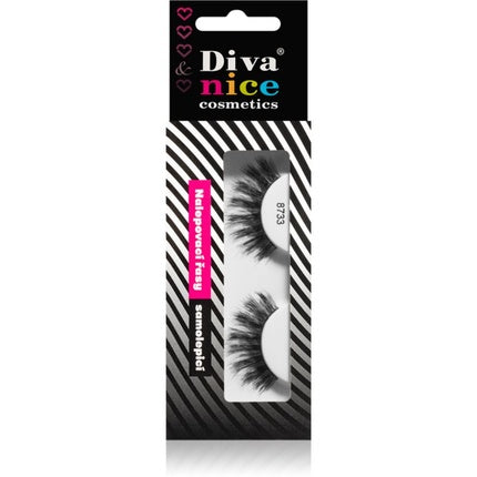 Diva & Nice Cosmetics False Eyelashes in Natural Hair No. 8733 - 1 pc