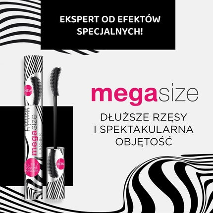 Eveline Mega Size Lashes Mascara Thickening And Lengthening Mascara - 10ml