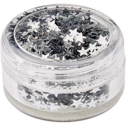 Cosmetic Glitter Stars for Face - Silver