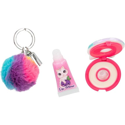 Depesche 0011712 11712 Ylvi Unicorn Lip Gloss Set for Children 2 Fruity Scented Glosses with Pendant Multi-Colored