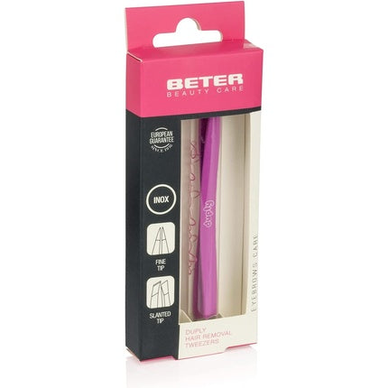 Beter Duply Double-Ended Stainless Steel Tweezers for Precise and Quick Eyebrow Plucking