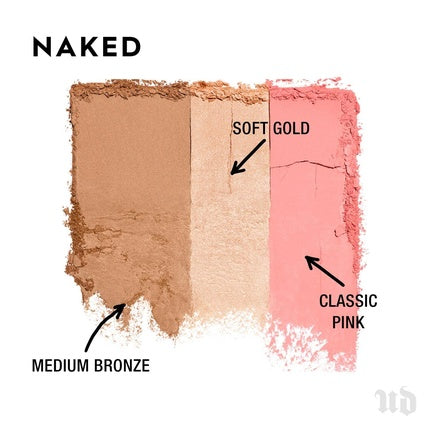 Urban Decay Stay Naked Threesome Palette 3-in-1 Makeup Set with Bronzer, Highlighter, and Blush