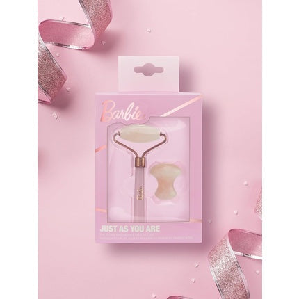 Barbie Rose Quartz Facial Roller and Rose Quartz Eye Stone Massager for Face and Eyes Skincare