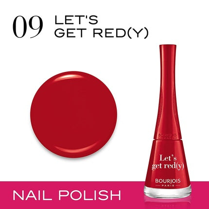 Bourjois 1 Seconde Nail Polish 09 Let's get red(y) 9ml