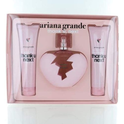 Ariana Grande Thank U Next for Women 3 Piece Gift Set EDP 3.4oz Body Souffle 3.4oz B&S/G 3.4oz
