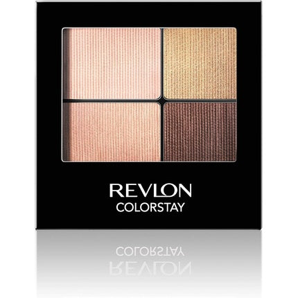 Revlon ColorStay 16 Hour Eyeshadow Quad with Dual-Ended Applicator Brush Longwear Intense Color Smooth Eye Makeup for Day and Night 505 Decadent