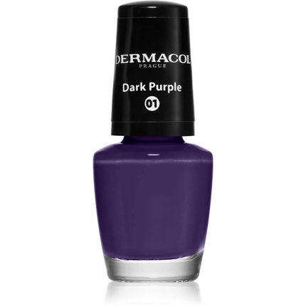 Dermacol Mini Nail Polish - Dark Purple, 5 ml