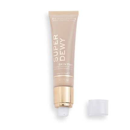 Revolution Superdewy Tinted Moisturiser Light Coverage Makeup Evens Skin Tone Medium Tan 1.85fl.oz/55ml