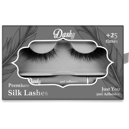 Dashy Premium Silk Lashes With 5 Ml Adhesive - Just You