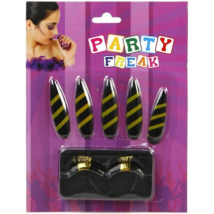 ATOSA Nail and False Eyelashes Kit Bee Design
