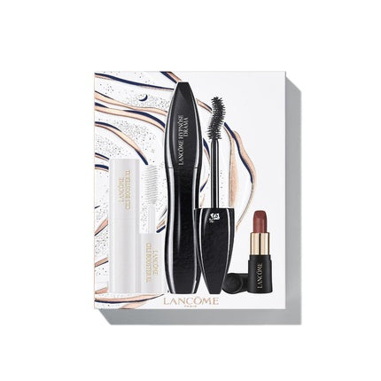 Lancome Hypnose 01 Black Mascara And Mini Lipstick With Mini Cils Booster