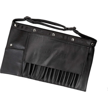 T4B LUSSONI Eco-Friendly Leather Makeup Brush Belt Black