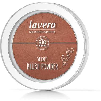 lavera Velvet Blush Powder Cashmere Brown 03 with Organic Almond Oil and Vitamin E Shimmering Velvety Texture 5g