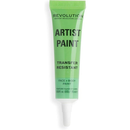 Makeup Revolution London Artist Collection Artist Face and Body Paint Green Jelly Formula Ready To Use 15ml
