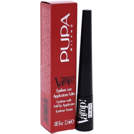 Pupa Vamp Definition Liner Eyeliner With Brush 100 Black 2.5ml