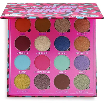 Makeup Obsession London In The Neon Jungle Eyeshadow Palette 16 Shades 20.8g