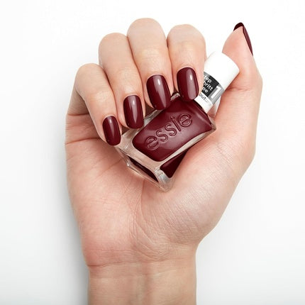 Essie Long-Lasting Nail Polish with Glossy Finish Gel Couture Color No. 360 Spiked with Style Dark Red 13.5ml