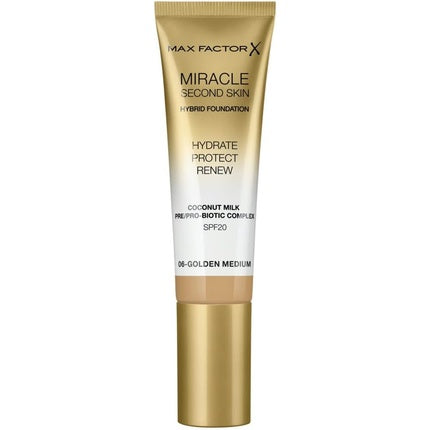 Max Factor Miracle Second Skin Hydrating Foundation Golden Medium 30ml