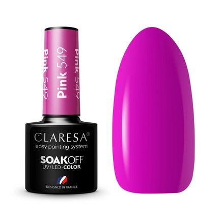 Claresa Soak Off Uv/Led Pink Hybrid Nail Polish 549 5g