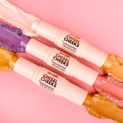 Barry M Chisel Cheeks Highlighter Cream Duo Gold/Bronze 12.60g