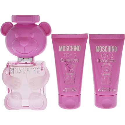 Moschino Unisex Toy 2 Bubble Gum Gift Set Eau de Parfum Spray 50ml + Body Milk 50ml + Shower Gel 50ml