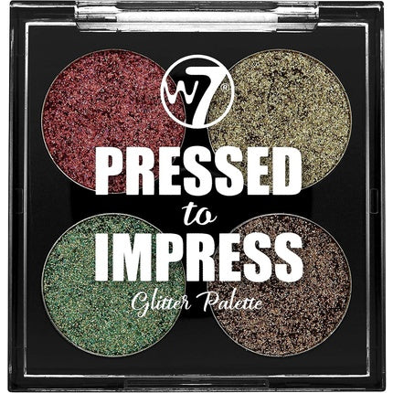 W7 Pressed to Impress Glitter Compact Eyeshadow Palette - In Vogue