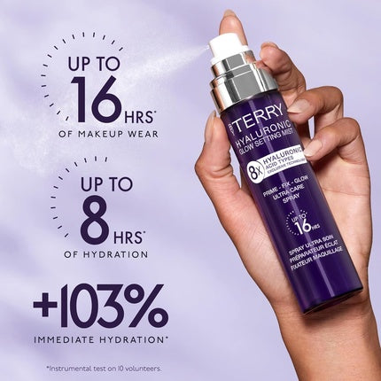 By Terry Hyaluronic Glow Setting Mist Ultra Care Spray Prime Fix Glow All-Day Long-Lasting Wear 100ml 3.5 fl oz