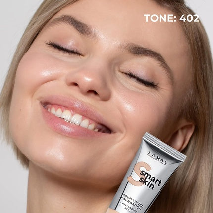 Lamel Smart Skin Serum Tinted Foundation Moisturized Smooth and Uniform Skin Beige N. 402