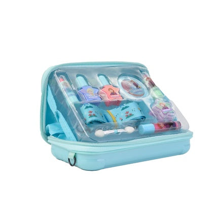 Lip Smacker Frozen Travel-Ready Beauty Case Makeup Set with Glitter Palettes Lipsticks and Nail Polish for the Perfect Princess Look Including Accessories