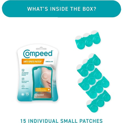 Compeed Anti-Spots Conceal & Go Patch Cleanse Conceal and Protect Hydrocolloid Spots Patches Pimple Patches 15 Patches 1.5x1.5cm