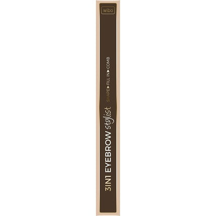 Wibo Eyebrow Stylist 3 In 1 Eyebrow Pencil With Brush Dark Brown 2