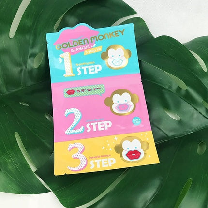 Golden Monkey Glamour Lip 3-Step Kit - 5.5g Regenerating And Moisturizing Lip Product