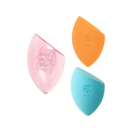 Real Techniques Limited Edition Chic Dreams Sponge Kit Makeup Blending Sponges for Matte or Dewy Skin Foundation Sponges and Travel Case Buildable Coverage Latex-Free 3 Piece Gift Set