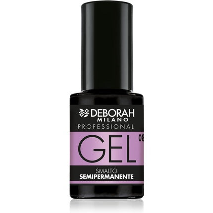 Deborah Milano Professional Semi-Permanent Nail Polish Number 08 Purple Plumping Effect Long Lasting for Intense and Shiny Nails