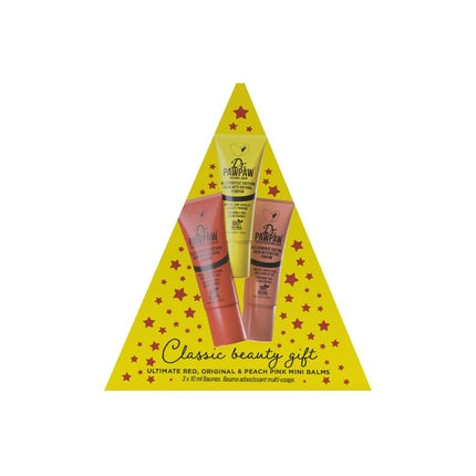 Dr PAWPAW Natural Beauty Balm Gift Set Original Rich Mocha Peach Pink Balm Christmas Set 3 Balms 10ml each