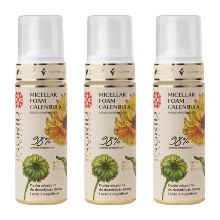 NGRID COSMETICS BIO Make-Up Remover Foam with Micelles 97% Natural Ingredients - Vegan and Cruelty-Free 1 Bottle