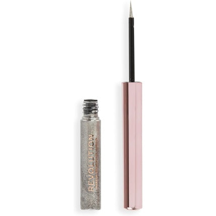 Makeup Revolution Super Flick Liquid Eyeliner Highly Pigmented Silver 2.4ml
