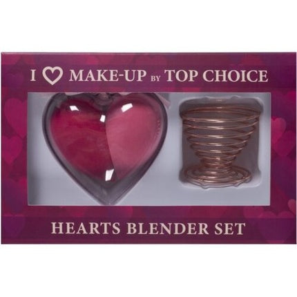 Top Choice Set Hearts Makeup Sponge 2pcs + Stand