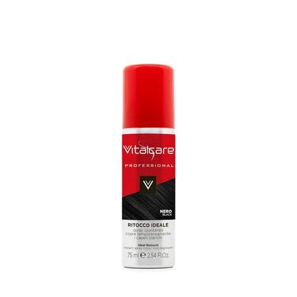Vitalcare Ideal Retouch Spray for Instant Hair Touch-Up Perfect Spray for Temporary Covering of White and Gray Hair Color Black 75ml