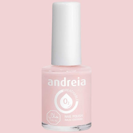 Andreia Halal Breathable Nail Polish Water Permeable Glossy Vegan and Cruelty-Free 10.5ml - Shade B19 Pink